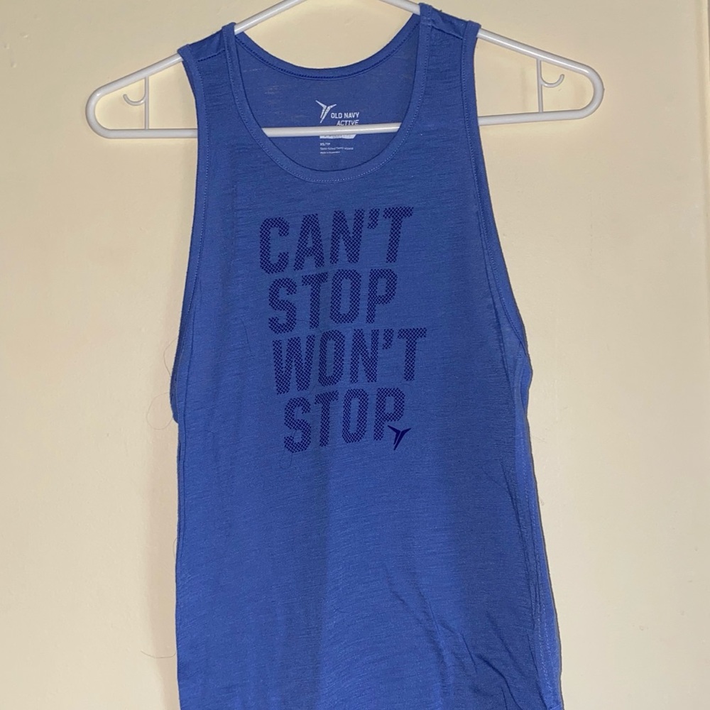 Old navy athletic running tank top shirt blue XS